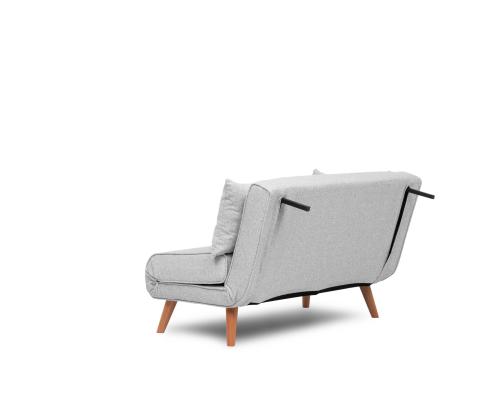 Diivan Folde 2-Seater - Teddy Fabric - Grey