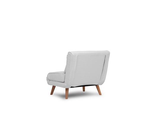 Diivan Folde Single - Teddy Fabric - White