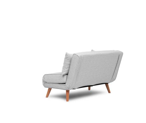 Diivan Folde 2-Seater - Teddy Fabric - Grey