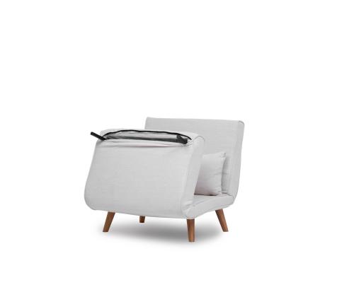 Diivan Folde Single - Teddy Fabric - White