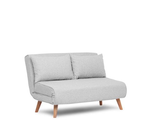 Diivan Folde 2-Seater - Teddy Fabric - Grey
