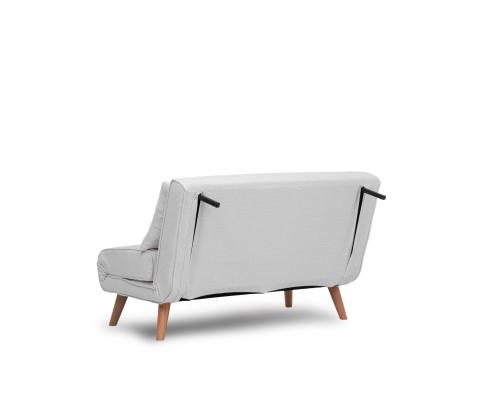 Diivan Folde 2-Seater - Teddy Fabric - White