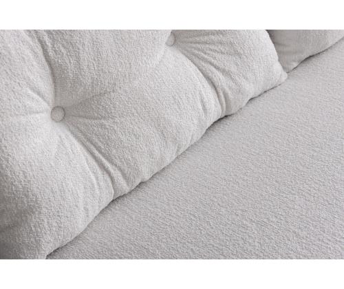 Diivan Sando 2-Seater - Teddy Fabric - White