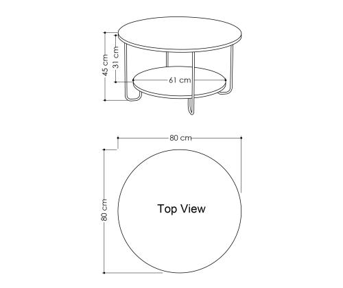 Kohvilaud Corro Coffee Table - White