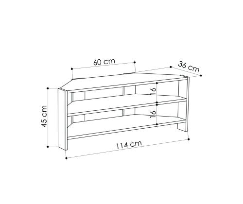 TV laud Thales Corner - Oak
