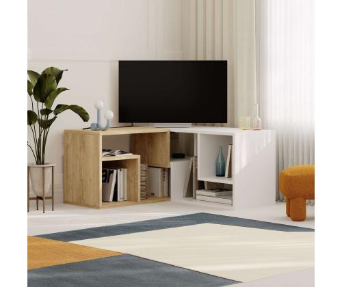 TV laud Glis - Sapphire Oak, White