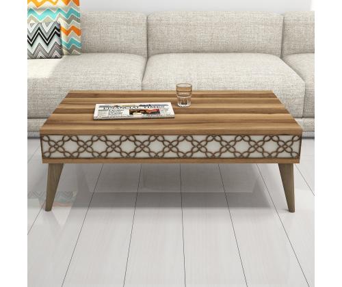 Kohvilaud City - Walnut, Cream