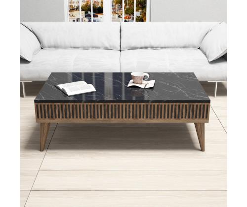 Kohvilaud Milan - Walnut, Black