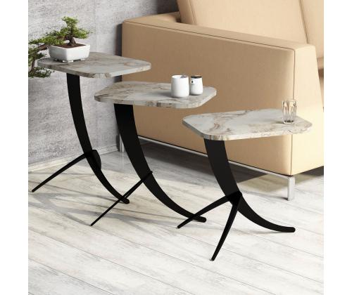 Mööblikomplekt lauad Pion - White Marble