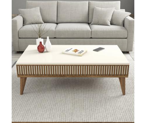 Kohvilaud Milan - Walnut, Cream