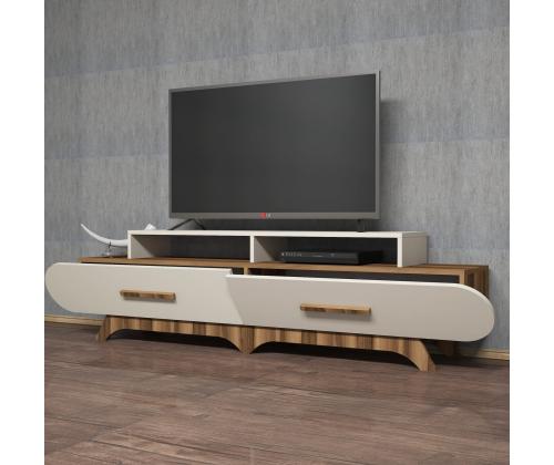 TV laud Flora - Walnut, Cream