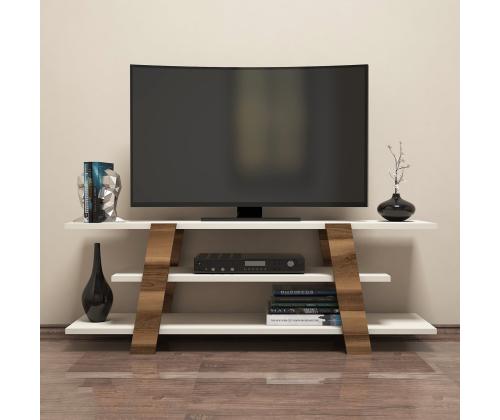 TV laud Flower - Walnut, Cream