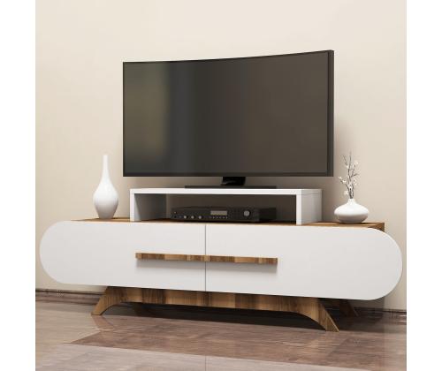 TV laud Rose - Walnut, White