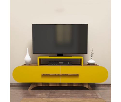 TV laud Rose - Walnut, Yellow