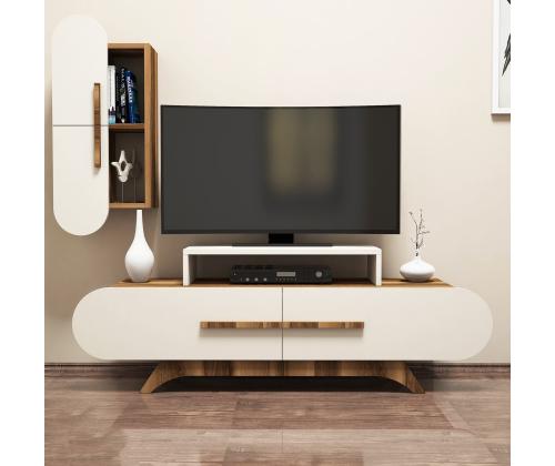 TV laud Rose S - Walnut, Cream