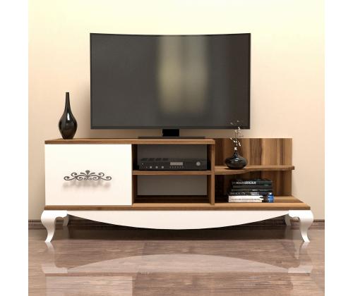 TV laud Sultan - Walnut, White