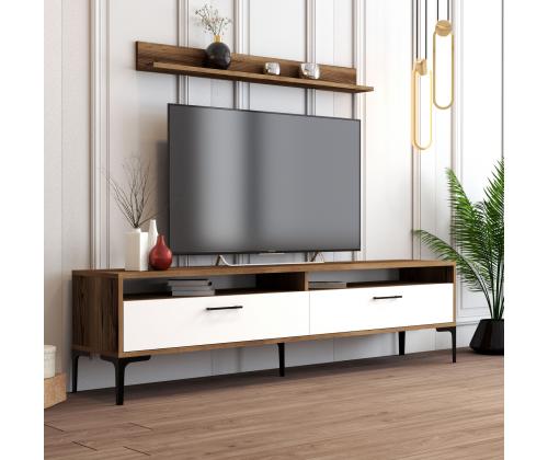 TV laud Istanbul - Walnut, White