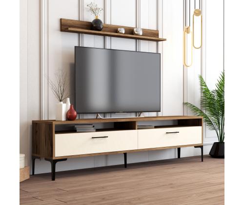 TV laud Istanbul - Walnut, Cream
