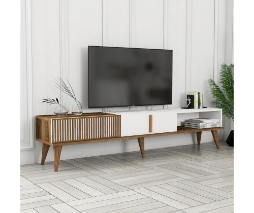TV laud Milan Alt - Walnut, White