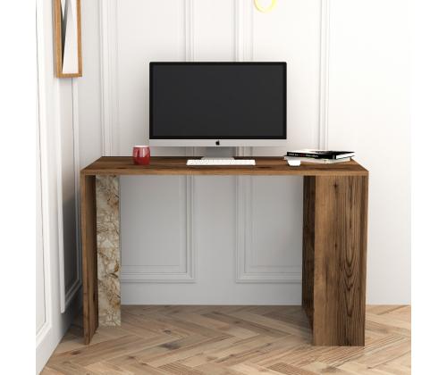 Lima - Walnut, White Marble