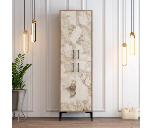 Berlin A - Walnut, White Marble