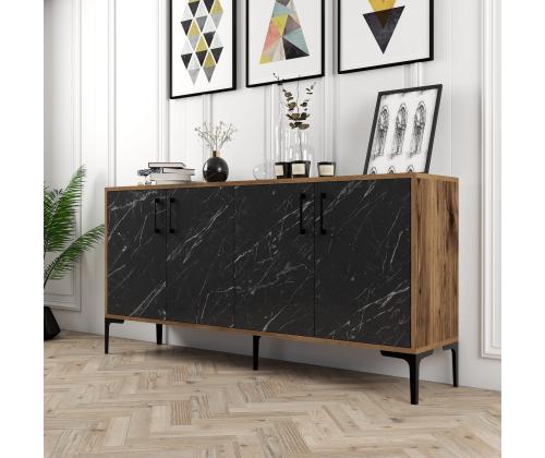 Kiev 160 - Walnut, Black Marble