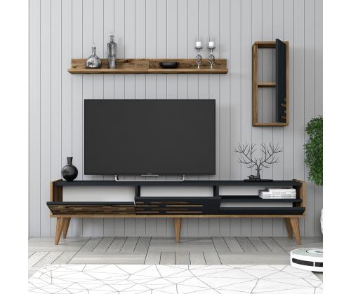 TV laud Valensiya - Walnut, Anthracite