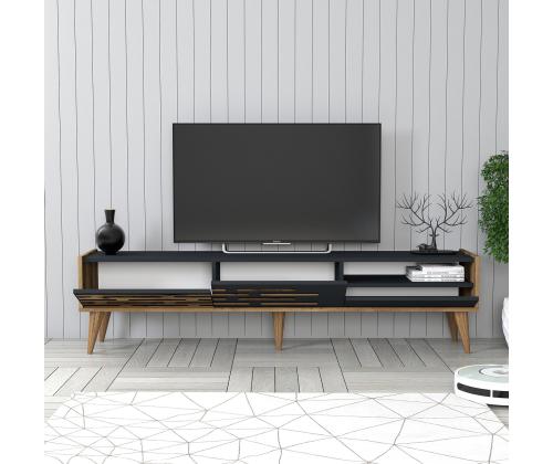 TV laud Valensiya - Walnut, Anthracite