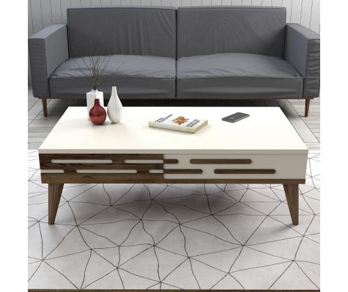 Kohvilaud Valensiya - Walnut, Cream