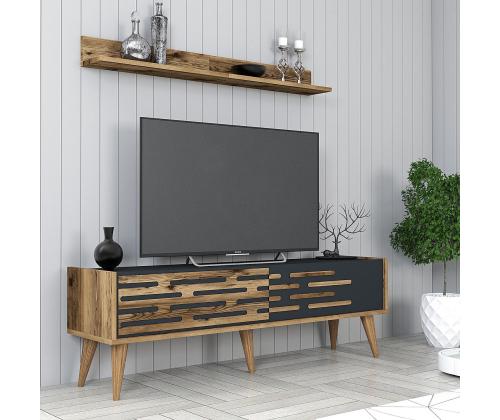 TV laud Valensiya 140 - Walnut, Anthracite
