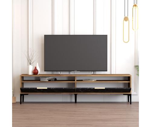 TV laud Istanbul 2 - Walnut Black Marble