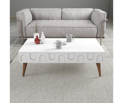 Kohvilaud Lyon 34 - White, Walnut