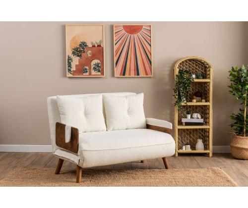 Diivan Cosmo 2-Seater - Teddy White