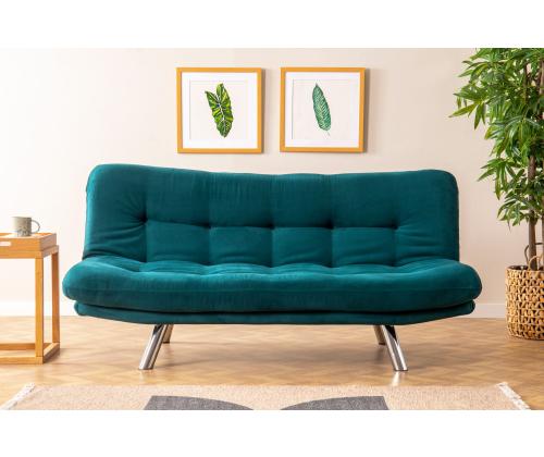 Diivan Misa Small Sofabed - Petrol Green
