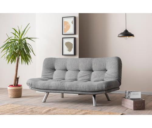 Diivan Misa Small Sofabed - Light Grey