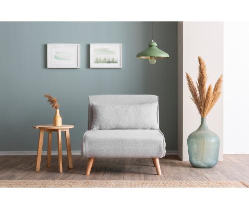 Diivan Folde Single - Teddy Fabric - Grey