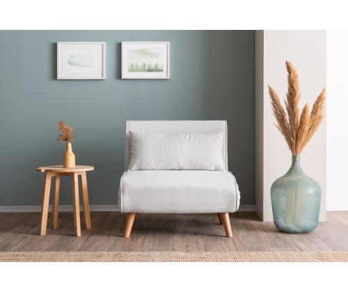 Diivan Folde Single - Teddy Fabric - White