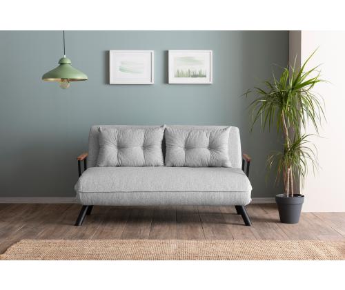 Diivan Sando 2-Seater - Teddy Fabric - Grey