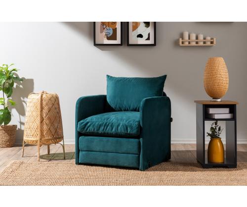 Diivan Saga Single - Petrol Green