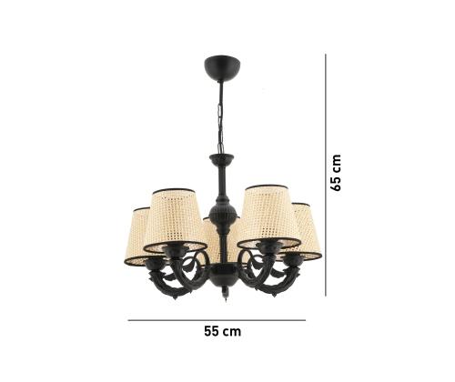 Fiona Coral - Black, Cream