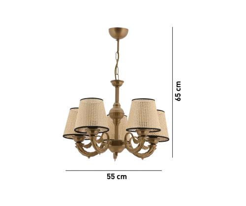 Fiona Coral - Black, Gold, Cream