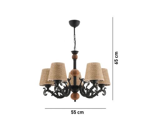 Fiona Hazeran Wood - Black, White, Natural