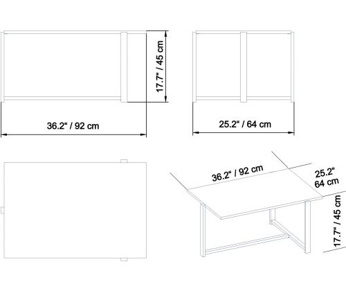 Kohvilaud Merideths - Gold