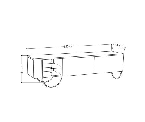 TV laud Norfolk Tv Stand - White