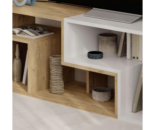 TV laud Glis - Sapphire Oak, White
