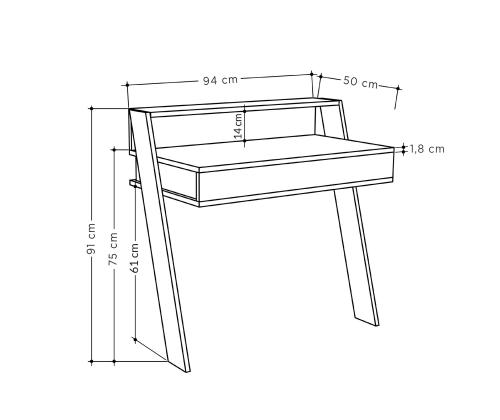 Cowork Working Table - Anthracite