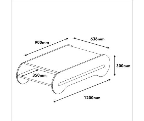Kohvilaud Cool - Walnut, Yellow