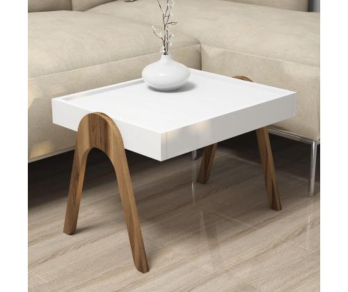 Mööblikomplekt lauad Roma - Walnut, White