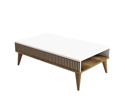 Kohvilaud Milan - Walnut, White