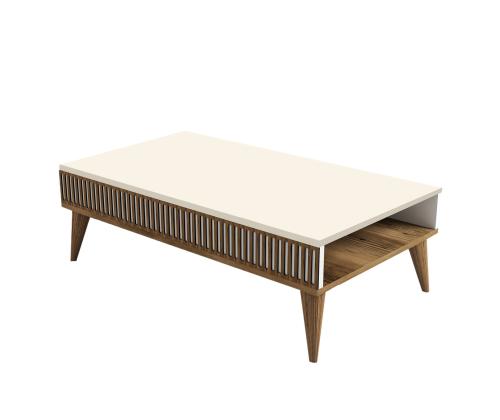 Kohvilaud Milan - Walnut, Cream